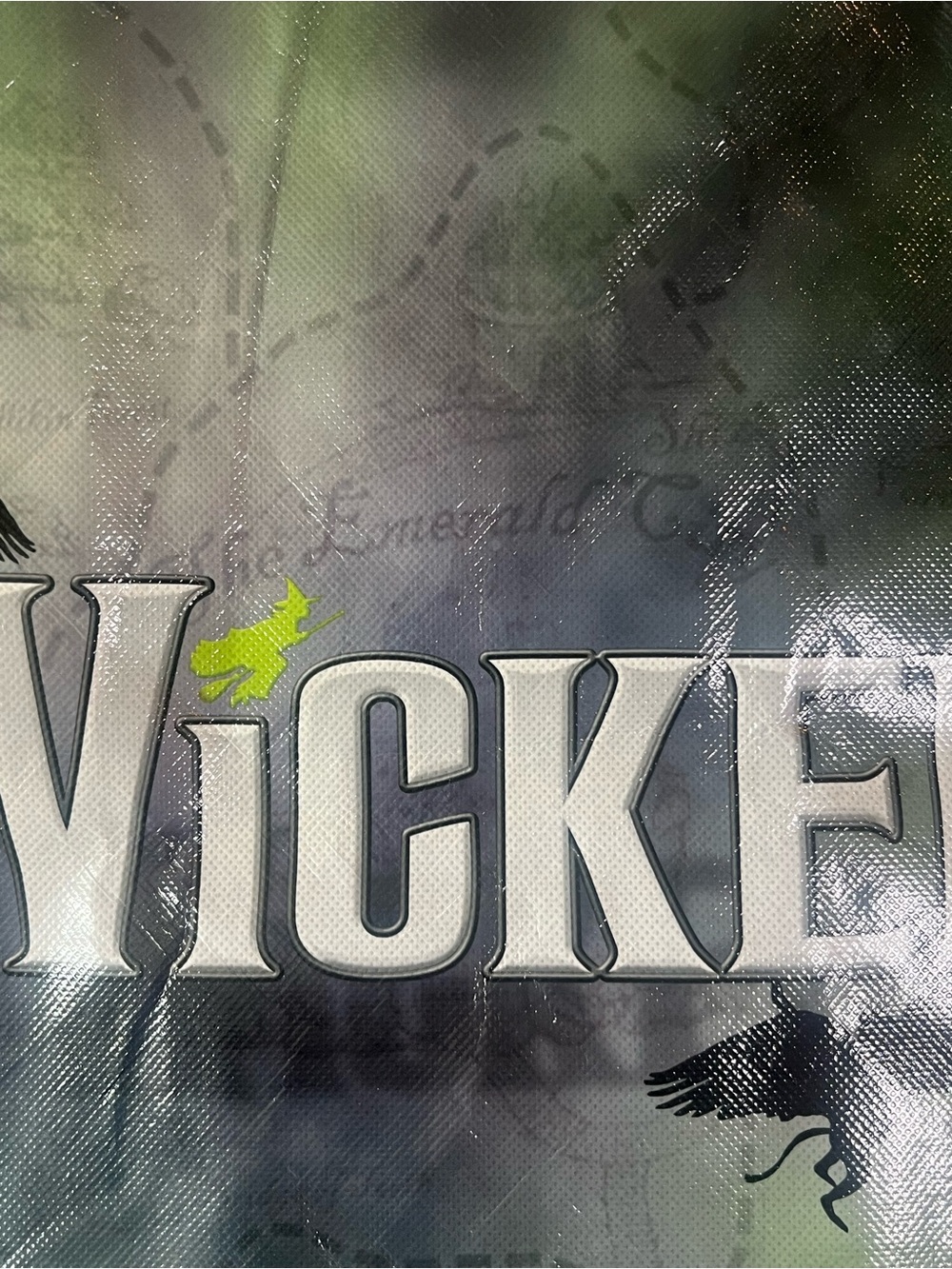 Official Wicked the Musical Broadway Souvenir Tote Bag - Elphaba & Glinda - Picture 3 of 5